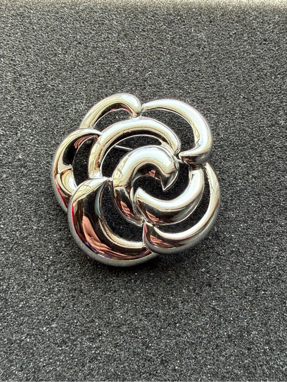 Vintage Napier Silver tone Swirl Design Brooch